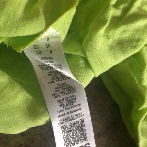 ASOS Mom Shorts in Lime Linen Suit - Picture 9 of 10